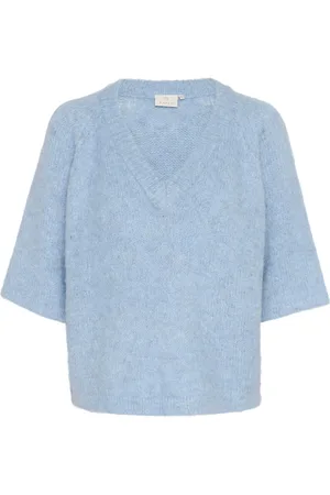 Kaffe Dames, Truien, Blauw, Maat: XL