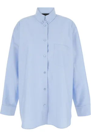 Andamane Dames, Blouses & Shirts, Blauw, Maat: XS Katoen