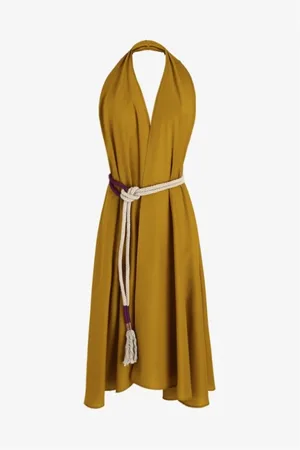 MARE DI LATTE Dames, Jurken, Geel, Maat: ONE Size Katoen