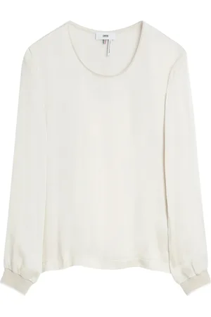Cinque Dames, Blouses & Shirts, Wit, Maat: S Satijn