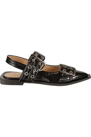 Ganni Dames, Schoenen, Zwart, Maat: 38 EU Leer