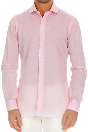 BARBA Heren, Overhemden, Roze, Maat: XL Katoen
