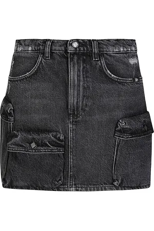 AMISH Dames, Rokken, Zwart, Maat: W27 Denim