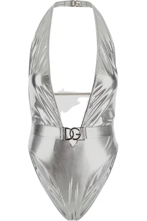 Dolce & Gabbana Dames, Badkleding, Grijs, Maat: XS Poliester