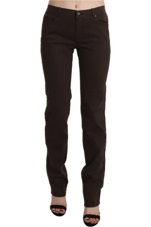 ERMANNO SCERVINO Dames, Broeken, Bruin, Maat: W32 Katoen