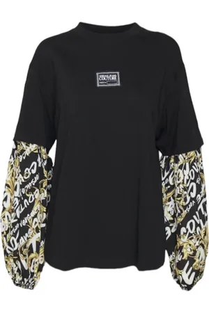 VERSACE Dames, Tops, Zwart, Maat: XS Katoen