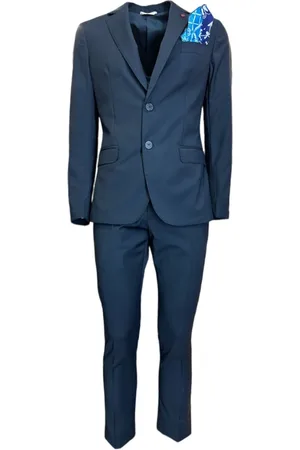 0-105 Heren, Pakken, Blauw, Maat: XL Wol