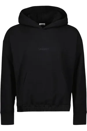 Saint Laurent Heren, Sweatshirts & Hoodies, Zwart, Maat: M Katoen
