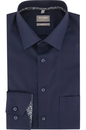 Olymp Heren, Overhemden, Blauw, Maat: 2XL