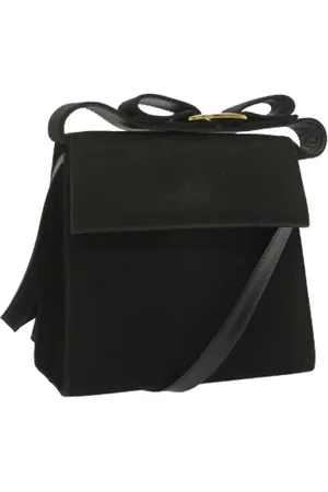 Salvatore Ferragamo Dames, Pre-owned, Zwart, Maat: ONE Size Suède