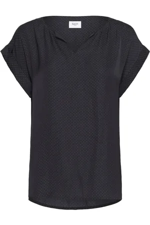 Saint Tropez Dames, Blouses & Shirts, Zwart, Maat: XS