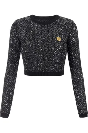 Elisabetta Franchi Dames, Truien, Zwart, Maat: S