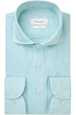 Profuomo Heren, Overhemden, Blauw, Maat: 3XL