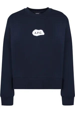 A.P.C. Dames, Sweatshirts & Hoodies, Blauw, Maat: M Katoen