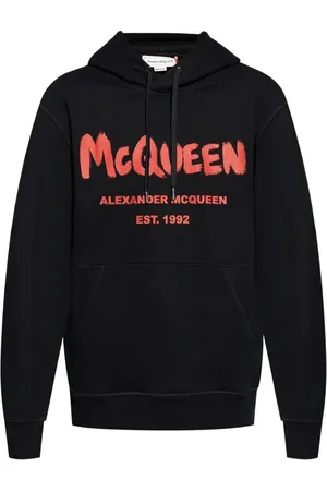 Alexander McQueen Heren, Sweatshirts & Hoodies, Zwart, Maat: M Katoen