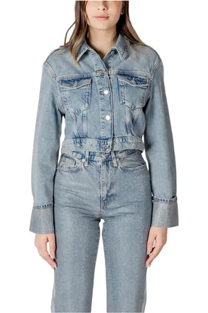 ONLY Dames, Jassen, Blauw, Maat: XL Katoen