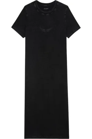 Zadig & Voltaire Dames, Jurken, Zwart, Maat: S Katoen