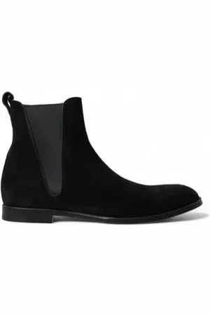 Dolce & Gabbana Heren, Schoenen, Zwart, Maat: 43 EU Suède