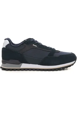HUGO BOSS Heren, Schoenen, Blauw, Maat: 42 EU Leer