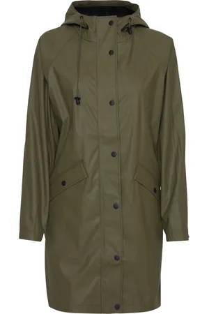Ichi Dames, Mantels, Groen, Maat: XS Poliester