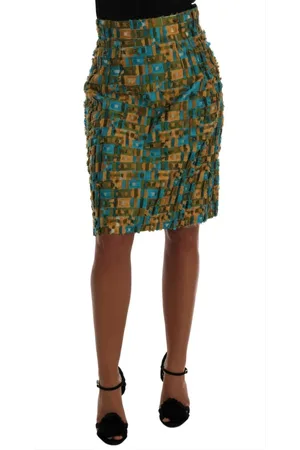 Dolce & Gabbana Dames, Rokken, Groen, Maat: 2XS Zijde