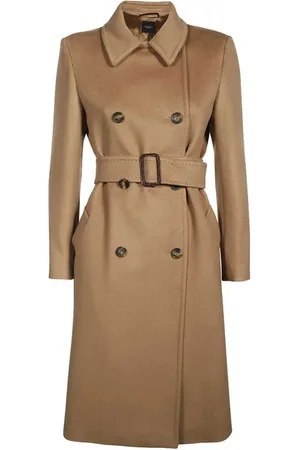 Max Mara Dames, Mantels, Bruin, Maat: 4XS Katoen