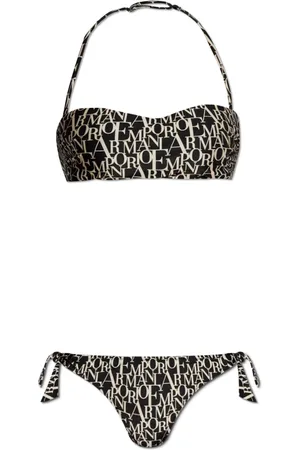 Emporio Armani Dames, Badkleding, Zwart, Maat: XS Tweed