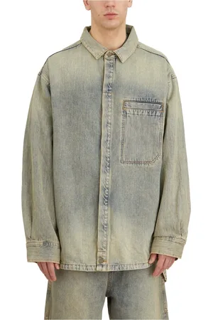 Entire Studios Heren, Overhemden, Blauw, Maat: S Denim
