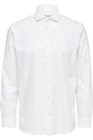 SELECTED Heren, Overhemden, Wit, Maat: XL Katoen