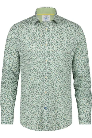 A fish named fred Heren, Overhemden, Groen, Maat: 2XL Katoen