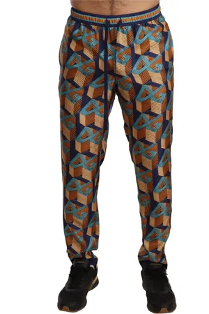 Dolce & Gabbana Heren, Broeken, Veelkleurig, Maat: XS Zijde