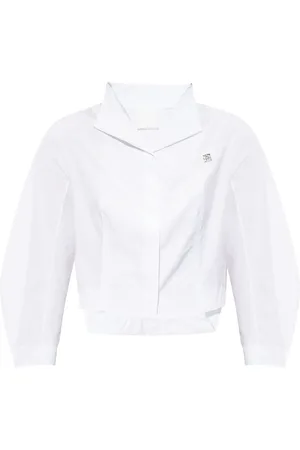 Givenchy Dames, Blouses & Shirts, Wit, Maat: M Katoen