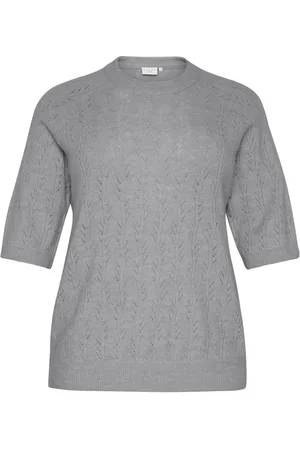 Kaffe Dames, Truien, Grijs, Maat: XL Wol