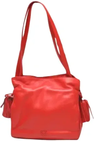Loewe Dames, Pre-owned, Rood, Maat: ONE Size Leer