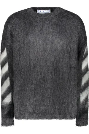 OFF-WHITE Heren, Truien, Grijs, Maat: 2XS Wol