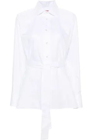 FARFETCH Dames, Blouses & Shirts, Wit, Maat: M Katoen