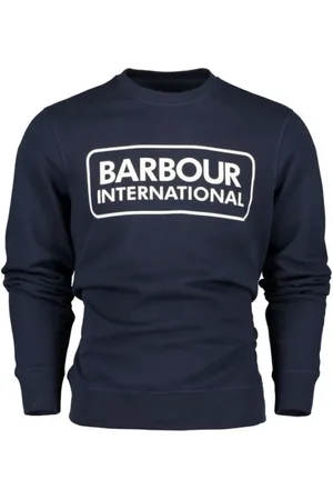 Barbour Heren, Sweatshirts & Hoodies, Blauw, Maat: L Katoen