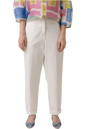 Luisa Cerano Dames, Broeken, Wit, Maat: XL Poliester