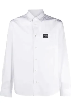 VERSACE Heren, Overhemden, Wit, Maat: XL Katoen