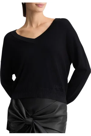 Liu Jo Dames, Truien, Zwart, Maat: M Viscose