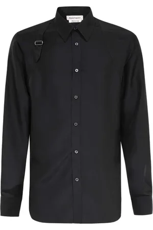 Alexander McQueen Heren, Overhemden, Zwart, Maat: XL Zijde