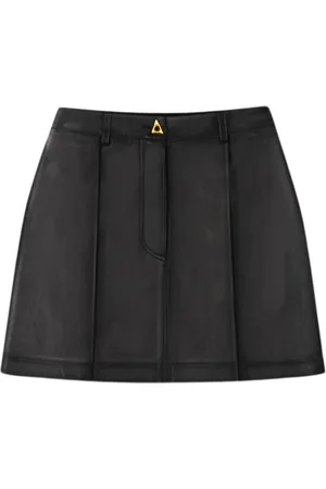 AERON Dames, Rokken, Zwart, Maat: 2XS Leer