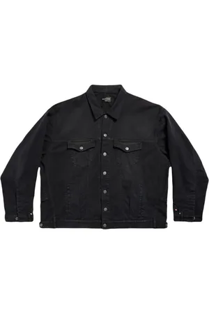 Balenciaga Heren, Overhemden, Zwart, Maat: S Denim