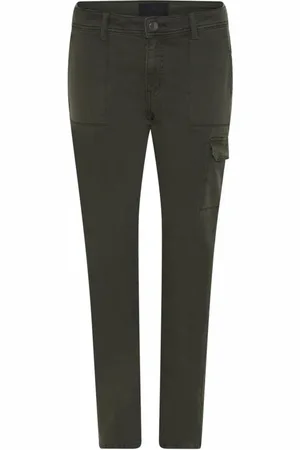 C.ro Dames, Jeans, Groen, Maat: 3XL Katoen
