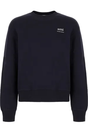 Ami Heren, Sweatshirts & Hoodies, Blauw, Maat: L Katoen