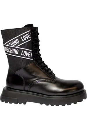 Moschino Dames, Schoenen, Zwart, Maat: 37 EU Leer