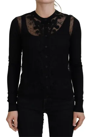 Dolce & Gabbana Dames, Truien, Zwart, Maat: 2XS Zijde