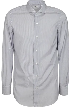 Finamore Heren, Overhemden, Blauw, Maat: M Katoen