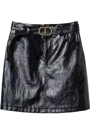 Twin-Set Dames, Rokken, Zwart, Maat: XS Leer