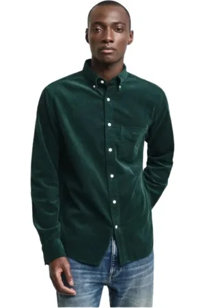 GANT Heren, Overhemden, Groen, Maat: M Velours